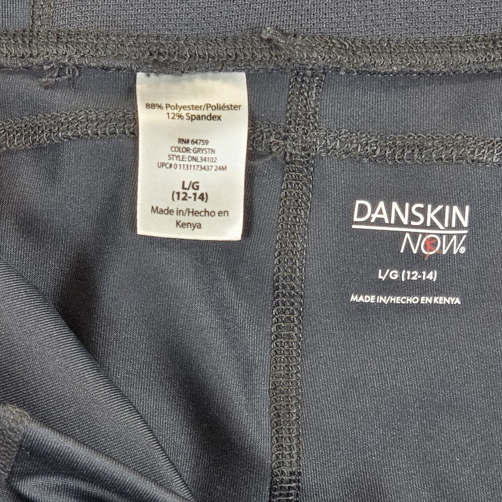 Danskin Now Size Large 12-14 Misses Black Dri More Fitted Leggings - Picture 7 of 9
